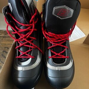 Black and Red Snow Boots